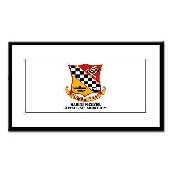 MFAS312 - A01 - 01 - USMC - Marine Fighter Attack Squadron 312 (VMFA-312) with Text - Small Framed Print - Click Image to Close
