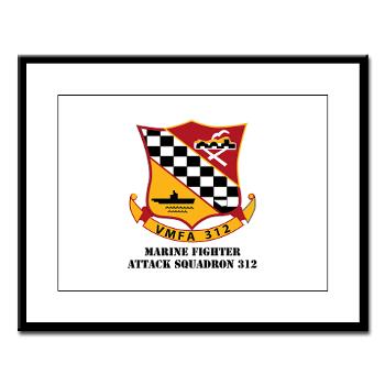 MFAS312 - A01 - 01 - USMC - Marine Fighter Attack Squadron 312 (VMFA-312) with Text - Large Framed Print