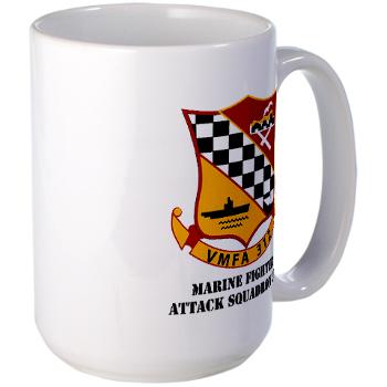 MFAS312 - A01 - 01 - USMC - Marine Fighter Attack Squadron 312 (VMFA-312) with Text - Large Mug - Click Image to Close