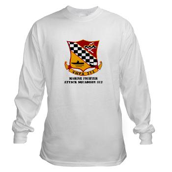 MFAS312 - A01 - 01 - USMC - Marine Fighter Attack Squadron 312 (VMFA-312) with Text - Long Sleeve T-Shirt - Click Image to Close