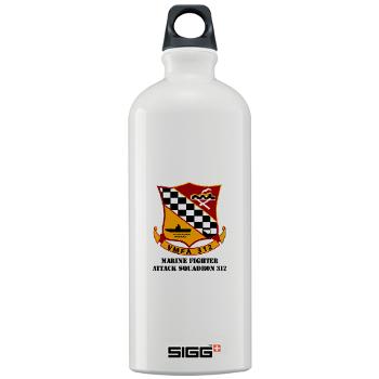 MFAS312 - A01 - 01 - USMC - Marine Fighter Attack Squadron 312 (VMFA-312) with Text - Sigg Water Bottle 1.0L