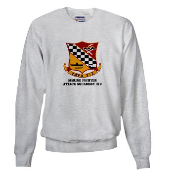 MFAS312 - A01 - 01 - USMC - Marine Fighter Attack Squadron 312 (VMFA-312) with Text - Sweatshirt - Click Image to Close