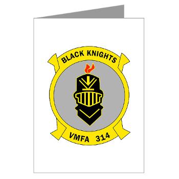 MFAS314 - M01 - 02 - Marine F/A Squadron 314(F/A-18C) Greeting Cards (Pk of 10) - Click Image to Close