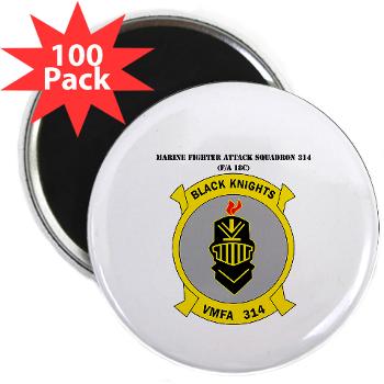MFAS314 - M01 - 01 - Marine F/A Squadron 314(F/A-18C) with Text 2.25" Magnet (100 pack)