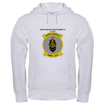 MFAS314 - A01 - 03 - Marine F/A Squadron 314(F/A-18C) with Text Hooded Sweatshirt
