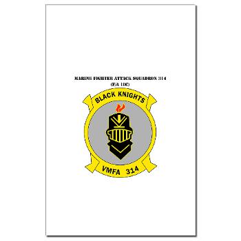 MFAS314 - M01 - 02 - Marine F/A Squadron 314(F/A-18C) with Text Mini Poster Print - Click Image to Close