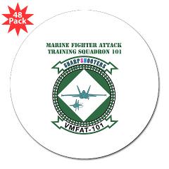 MFATS101 - M01 - 01 - Marine F/A Training Squadron 101 with Text - 3" Lapel Sticker (48 pk)