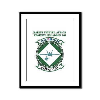 MFATS101 - M01 - 02 - Marine F/A Training Squadron 101 with Text - Framed Panel Print