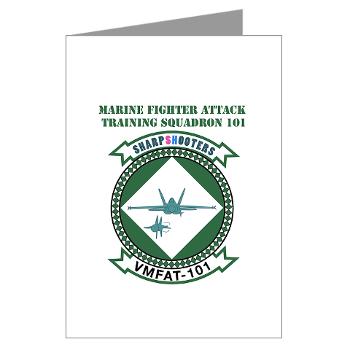 MFATS101 - M01 - 02 - Marine F/A Training Squadron 101 with Text - Greeting Cards (Pk of 10) - Click Image to Close