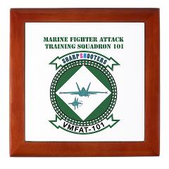MFATS101 - M01 - 03 - Marine F/A Training Squadron 101 with Text - Keepsake Box