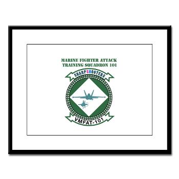 MFATS101 - M01 - 02 - Marine F/A Training Squadron 101 with Text - Large Framed Print