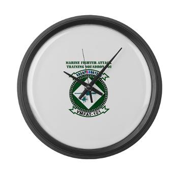 MFATS101 - M01 - 03 - Marine F/A Training Squadron 101 with Text - Large Wall Clock