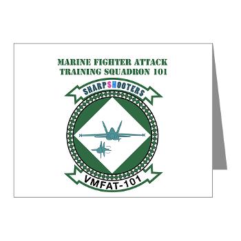 MFATS101 - M01 - 02 - Marine F/A Training Squadron 101 with Text - Note Cards (Pk of 20)