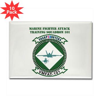 MFATS101 - M01 - 01 - Marine F/A Training Squadron 101 with Text - Rectangle Magnet (10 pack) - Click Image to Close