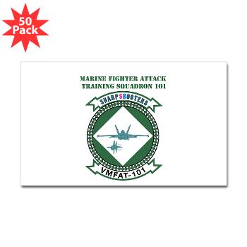 MFATS101 - M01 - 01 - Marine F/A Training Squadron 101 with Text - Sticker (Rectangle 50 pk)