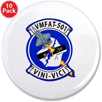MFATS501 - A01 - 01 - USMC - Marine Fighter Attack Training Squadron 501 (VMFAT-501) - 3.5" Button (10 pack) - Click Image to Close