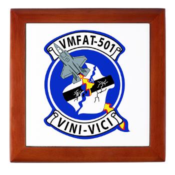 MFATS501 - A01 - 01 - USMC - Marine Fighter Attack Training Squadron 501 (VMFAT-501) with Text - Keepsake Box