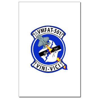 MFATS501 - A01 - 01 - USMC - Marine Fighter Attack Training Squadron 501 (VMFAT-501) with Text - Mini Poster Print