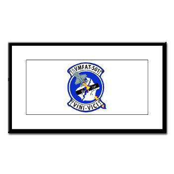 MFATS501 - A01 - 01 - USMC - Marine Fighter Attack Training Squadron 501 (VMFAT-501) with Text - Small Framed Print