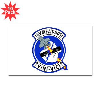 MFATS501 - A01 - 01 - USMC - Marine Fighter Attack Training Squadron 501 (VMFAT-501) with Text - Sticker (Rectangle 10 pk) - Click Image to Close
