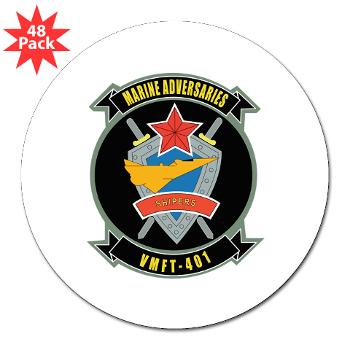 MFTS401 - M01 - 01 - Marine Fighter Training Squadron - 401 - 3" Lapel Sticker (48 pk) - Click Image to Close