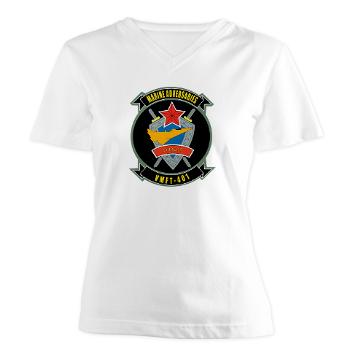 MFTS401 - A01 - 04 - Marine Fighter Training Squadron - 401 - Women's V-Neck T-Shirt