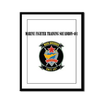 MFTS401 - M01 - 02 - Marine Fighter Training Squadron - 401 with Text - Framed Panel Print