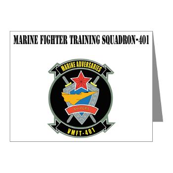MFTS401 - M01 - 02 - Marine Fighter Training Squadron - 401 with Text - Note Cards (Pk of 20)