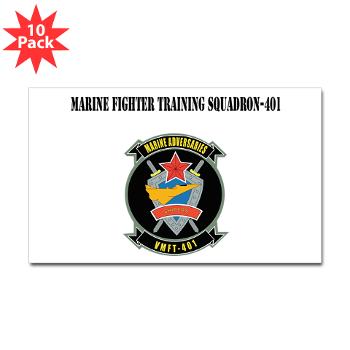 MFTS401 - M01 - 01 - Marine Fighter Training Squadron - 401 with Text - Sticker (Rectangle 10 pk)