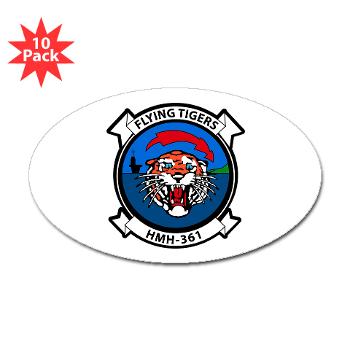 MHHS361 - M01 - 01 - Marine Heavy Helicopter Squadron 361 Sticker (Oval 10 pk)