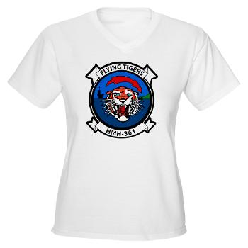 MHHS361 - A01 - 04 - Marine Heavy Helicopter Squadron 361 Women's V-Neck T-Shirt - Click Image to Close