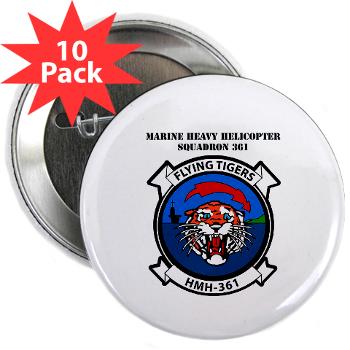 MHHS361 - M01 - 01 - Marine Heavy Helicopter Squadron 361 with Text 2.25" Button (10 pack) - Click Image to Close