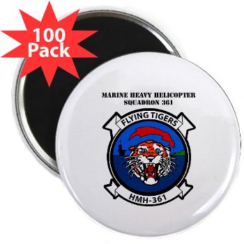 MHHS361 - M01 - 01 - Marine Heavy Helicopter Squadron 361 with Text 2.25" Magnet (100 pack)