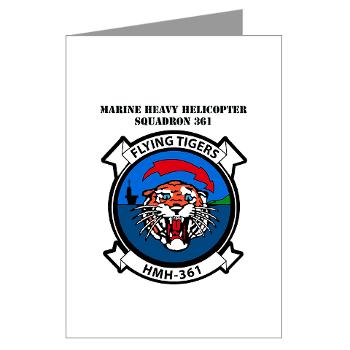 MHHS361 - M01 - 02 - Marine Heavy Helicopter Squadron 361 with Text Greeting Cards (Pk of 10)