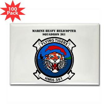 MHHS361 - M01 - 01 - Marine Heavy Helicopter Squadron 361 with Text Rectangle Magnet (100 pack)