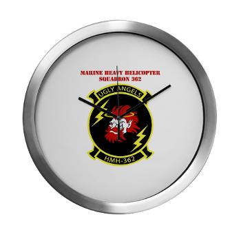 MHHS362 - M01 - 03 - Marine Heavy Helicopter Squadron 362 with Text Modern Wall Clock