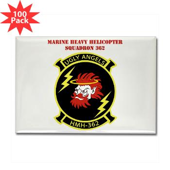 MHHS362 - M01 - 01 - Marine Heavy Helicopter Squadron 362 with Text Rectangle Magnet (100 pack)