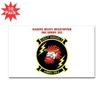 MHHS362 - M01 - 01 - Marine Heavy Helicopter Squadron 362 with Text Sticker (Rectangle 10 pk)