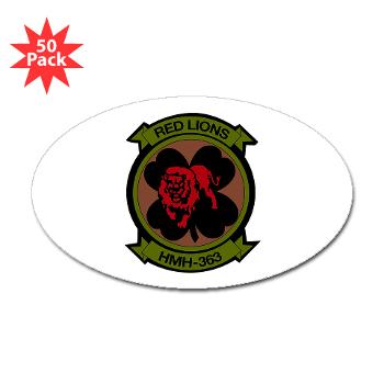 MHHS363 - M01 - 01 - DUI - Marine Heavy Helicopter Squadron 363 - Sticker (Oval 50 pk) - Click Image to Close