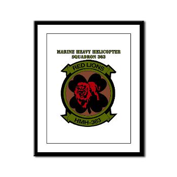 MHHS363 - M01 - 02 - DUI - Marine Heavy Helicopter Squadron 363 with Text - Framed Panel Print