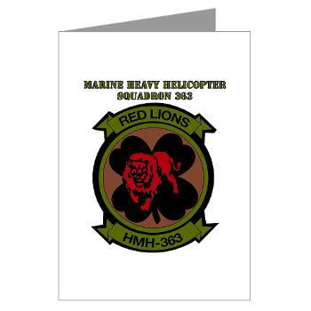 MHHS363 - M01 - 02 - DUI - Marine Heavy Helicopter Squadron 363 with Text - Greeting Cards (Pk of 10)