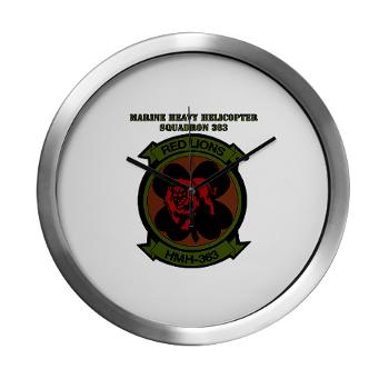 MHHS363 - M01 - 03 - DUI - Marine Heavy Helicopter Squadron 363 with Text - Modern Wall Clock - Click Image to Close
