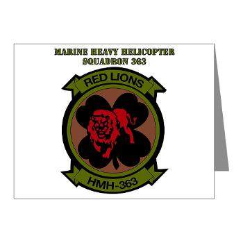 MHHS363 - M01 - 02 - DUI - Marine Heavy Helicopter Squadron 363 with Text - Note Cards (Pk of 20) - Click Image to Close