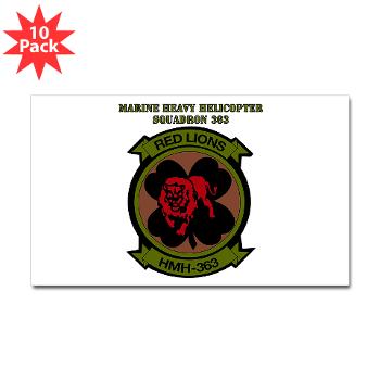 MHHS363 - M01 - 01 - DUI - Marine Heavy Helicopter Squadron 363 with Text - Sticker (Rectangle 10 pk) - Click Image to Close
