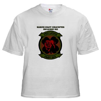 MHHS363 - A01 - 04 - DUI - Marine Heavy Helicopter Squadron 363 with Text - White T-Shirt