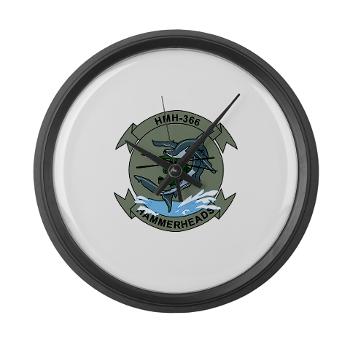MHHS366 - M01 - 03 - Marine Heavy Helicopter Squadron 366 (HMH-366) Large Wall Clock