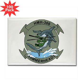 MHHS366 - M01 - 01 - Marine Heavy Helicopter Squadron 366 (HMH-366) Rectangle Magnet (100 pack)