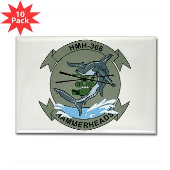 MHHS366 - M01 - 01 - Marine Heavy Helicopter Squadron 366 (HMH-366) Rectangle Magnet (10 pack)