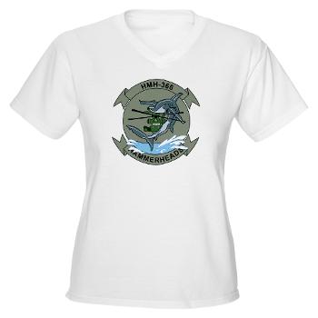MHHS366 - A01 - 04 - Marine Heavy Helicopter Squadron 366 (HMH-366) Women's V-Neck T-Shirt