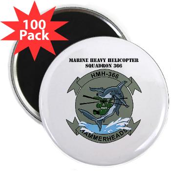 MHHS366 - M01 - 01 - Marine Heavy Helicopter Squadron 366 (HMH-366) with Text 2.25" Magnet (100 pack) - Click Image to Close
